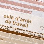 Papier représentant un avis d'arrêt de travail